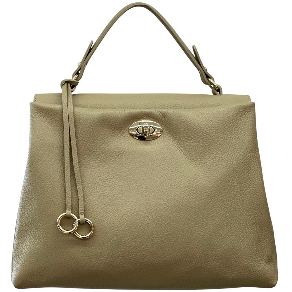 Elowen Soft Structured Leather Handbag - Made In Italy