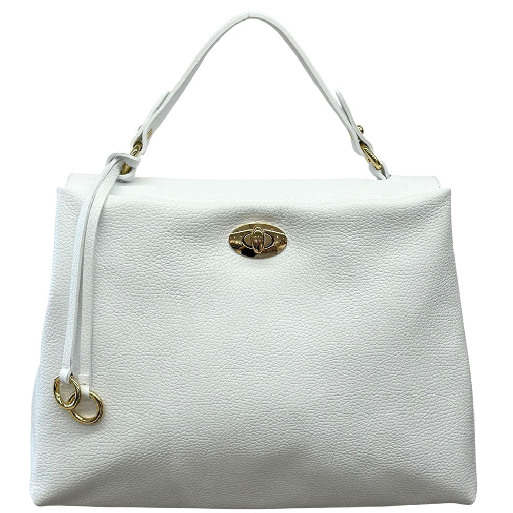 Elowen Soft Structured Leather Handbag - Made In Italy