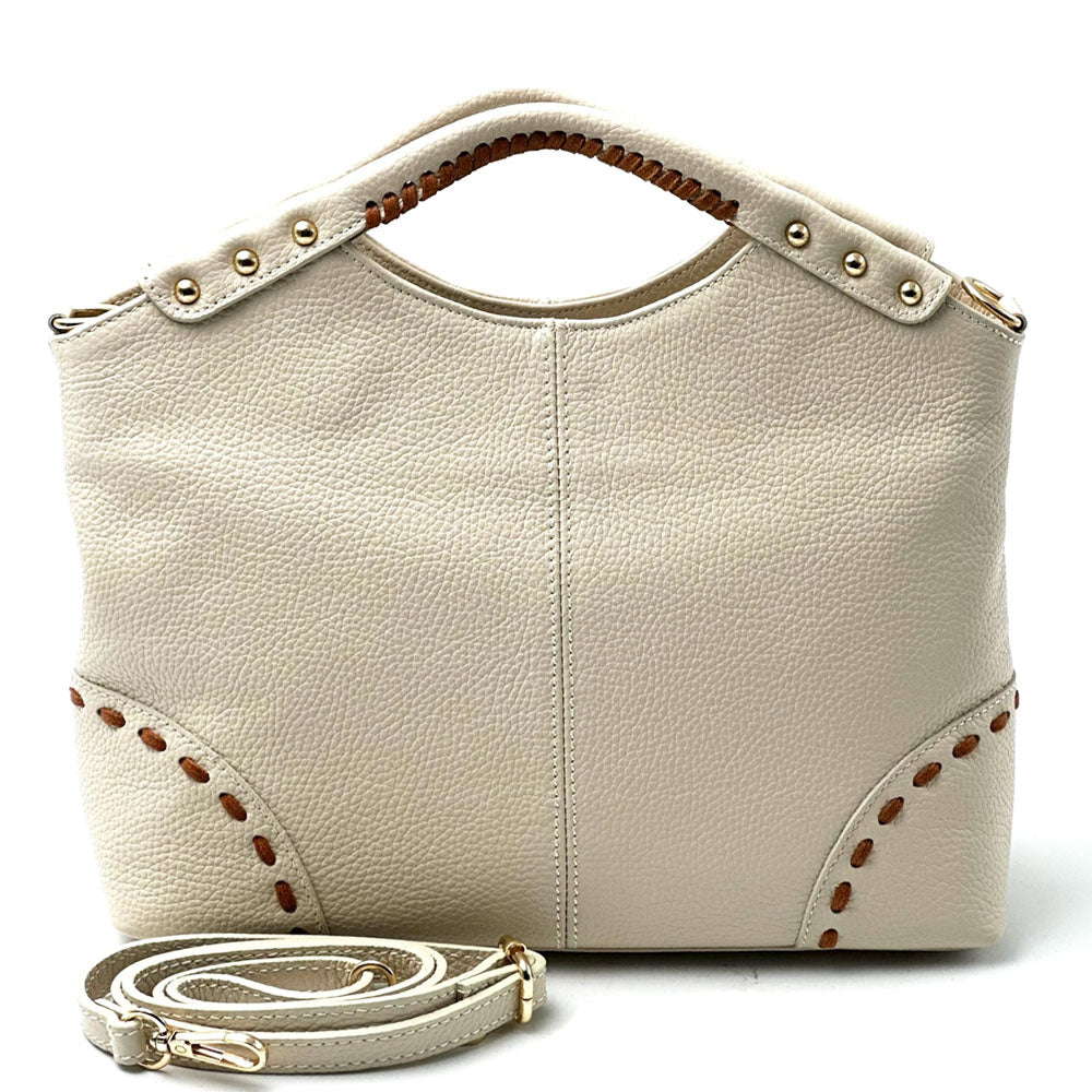 Calviera Soft Cow Leather Shoulder Bag - Made In Italy