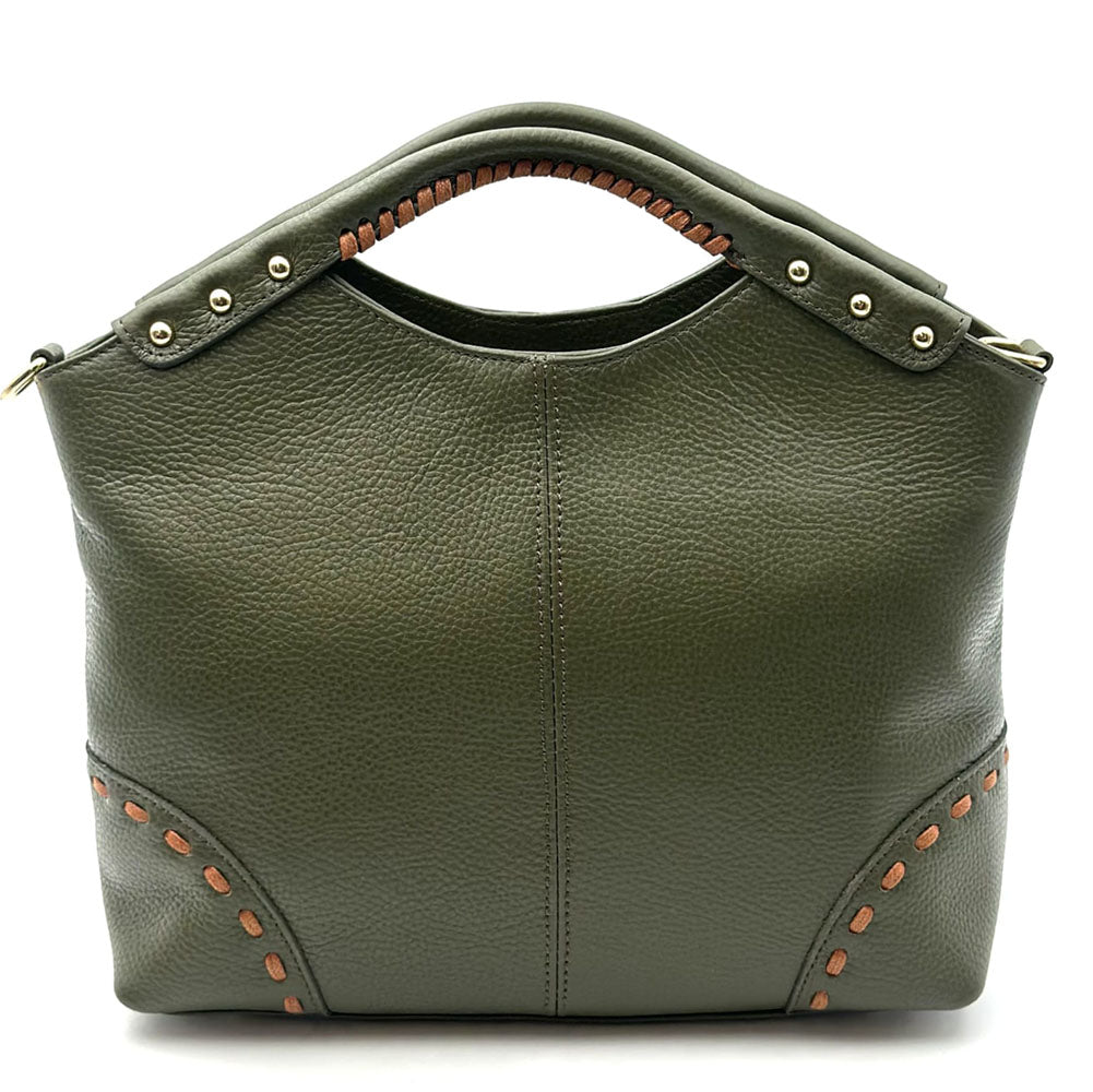 Calviera Soft Cow Leather Shoulder Bag - made in Italy