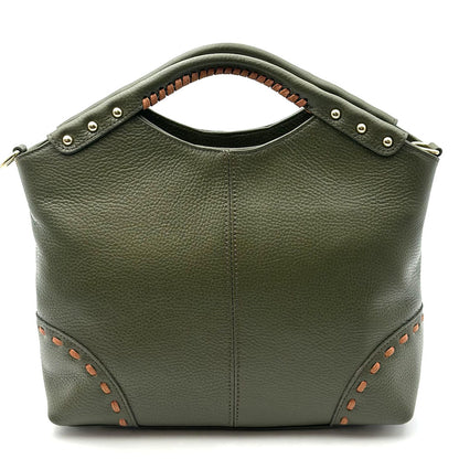 Calviera Soft Cow Leather Shoulder Bag - made in Italy