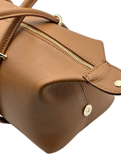 Virelia Italian Cow Leather Cylindrical Shoulder Bag - Made In Italy