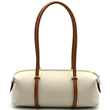 Virelia Italian Cow Leather Cylindrical Shoulder Bag - Made In Italy