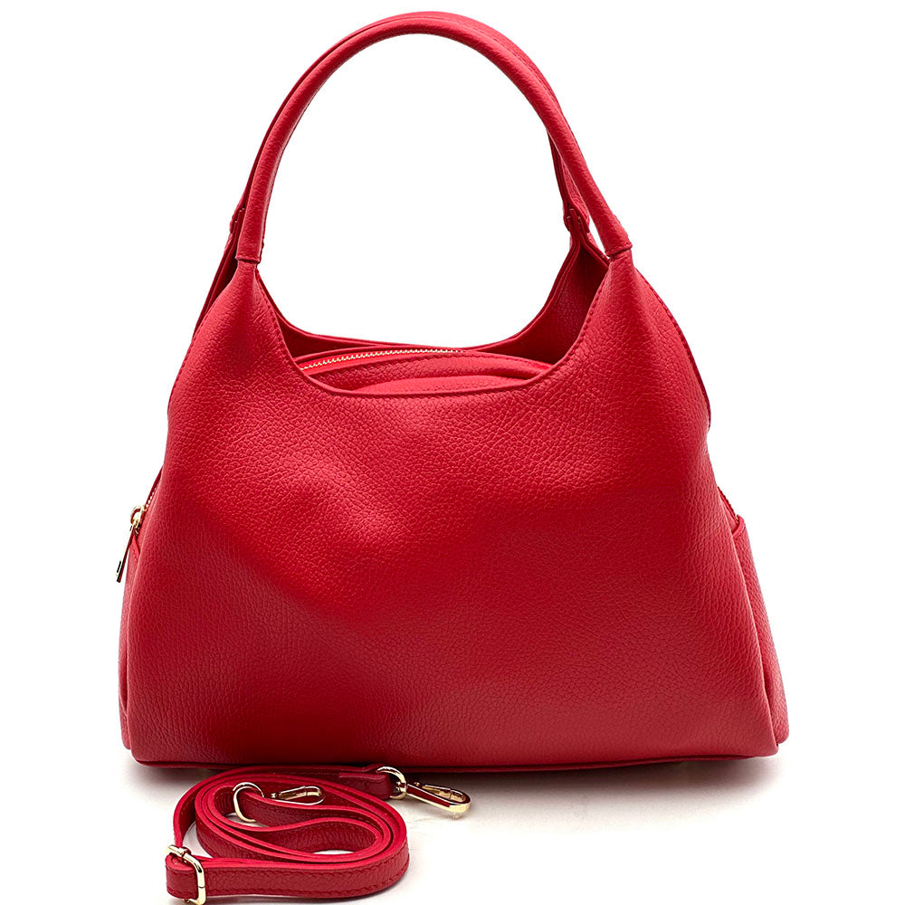 Giulia Italian Cow Leather Shoulder &amp; Crossbody Handbag - Made In Italy