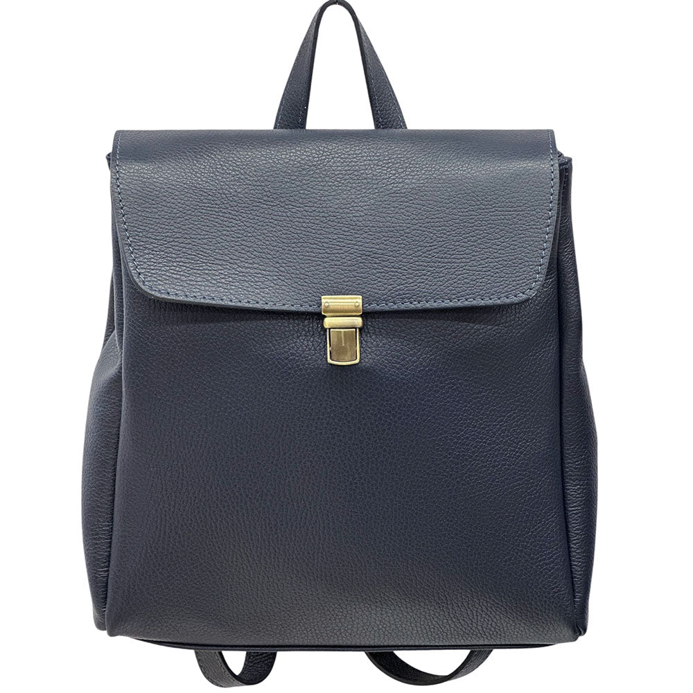 Michela Minimalist Italian Leather Backpack - Made In Italy