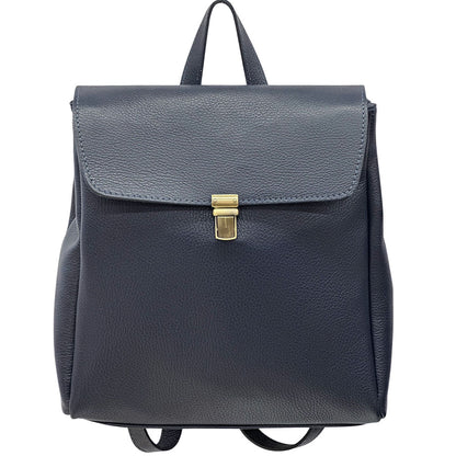 Michela Minimalist Italian Leather Backpack - Made In Italy