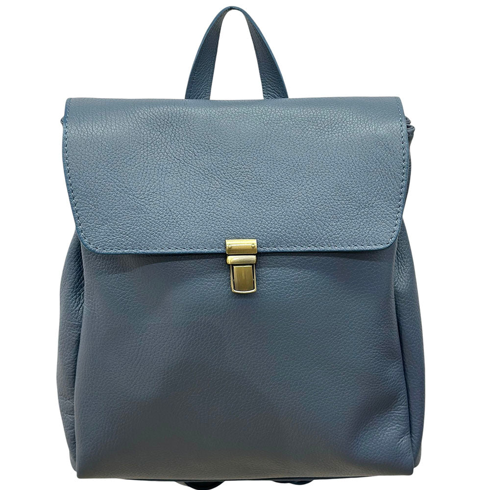 Michela Minimalist Italian Leather Backpack - Made In Italy