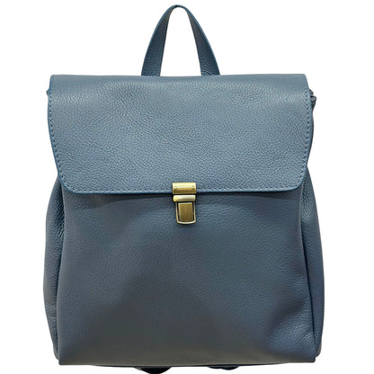 Michela Minimalist Italian Leather Backpack - Made In Italy