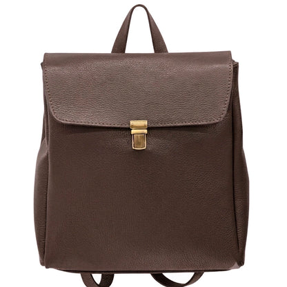 Michela Minimalist Italian Leather Backpack - Made In Italy