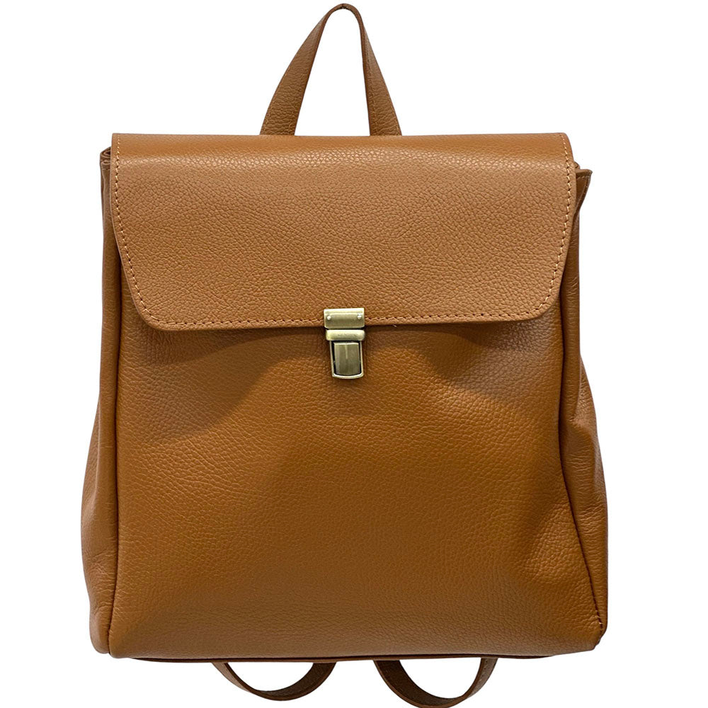 Michela Minimalist Italian Leather Backpack - Made In Italy