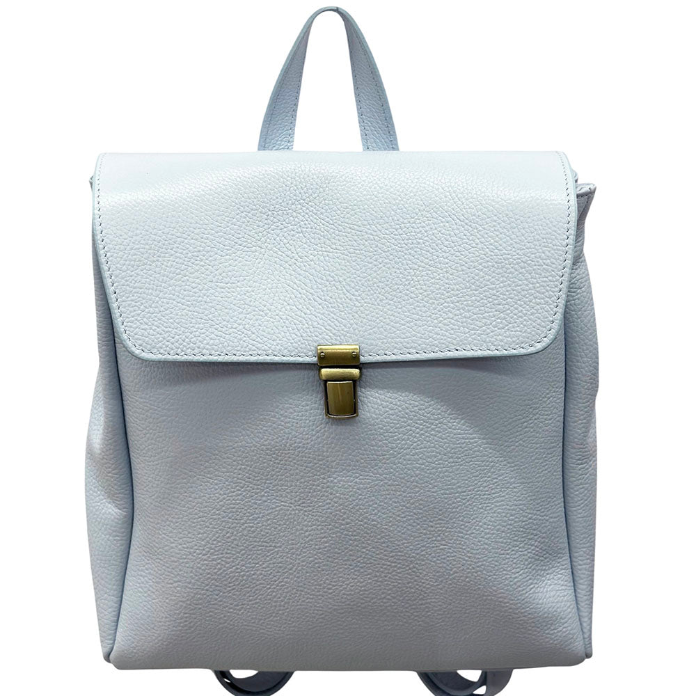 Michela Minimalist Italian Leather Backpack - Made In Italy