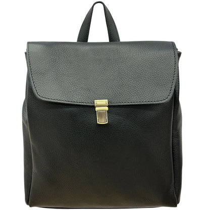 Michela Minimalist Italian Leather Backpack - Made In Italy