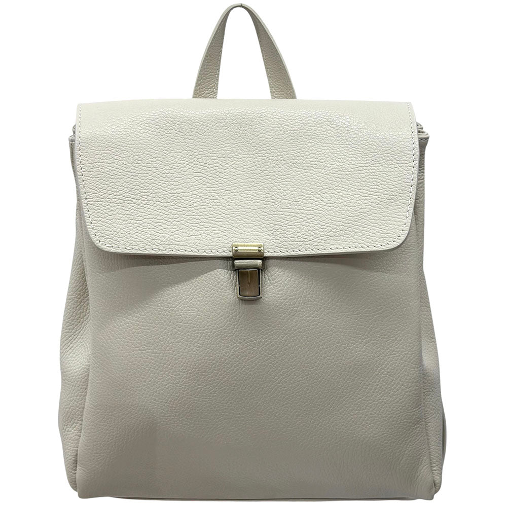 Michela Minimalist Italian Leather Backpack - Made In Italy