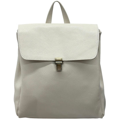 Michela Minimalist Italian Leather Backpack - Made In Italy