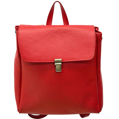 Michela Minimalist Italian Leather Backpack - Made In Italy