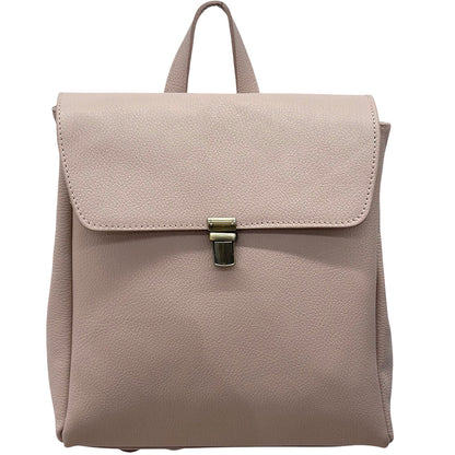 Michela Minimalist Italian Leather Backpack - Made In Italy