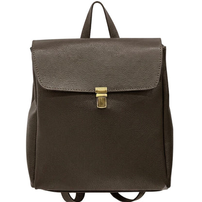 Michela Minimalist Italian Leather Backpack - Made In Italy
