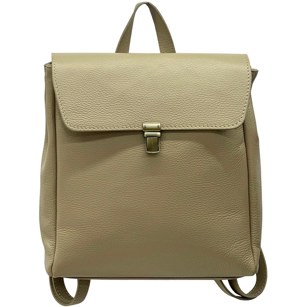 Michela Minimalist Italian Leather Backpack - Made In Italy