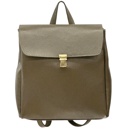 Michela Minimalist Italian Leather Backpack - Made In Italy