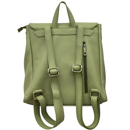 Michela Minimalist Italian Leather Backpack - Made In Italy