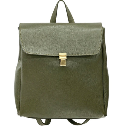 Michela Minimalist Italian Leather Backpack - Made In Italy