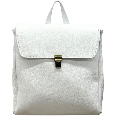 Michela Minimalist Italian Leather Backpack - Made In Italy