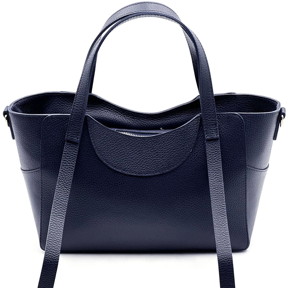 Serilda Italian Cow Leather Structured Shoulder Bag - Made In Italy