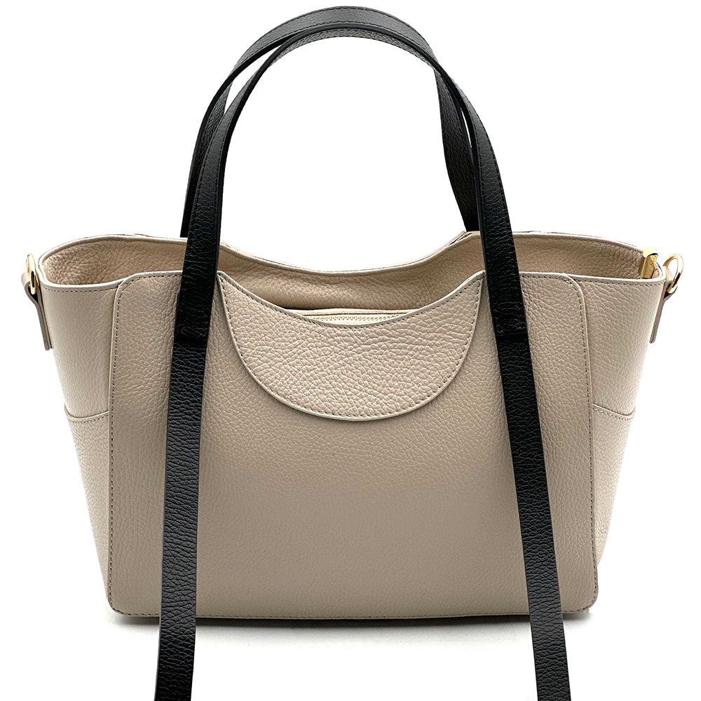 Serilda Italian Cow Leather Structured Shoulder Bag - Made In Italy