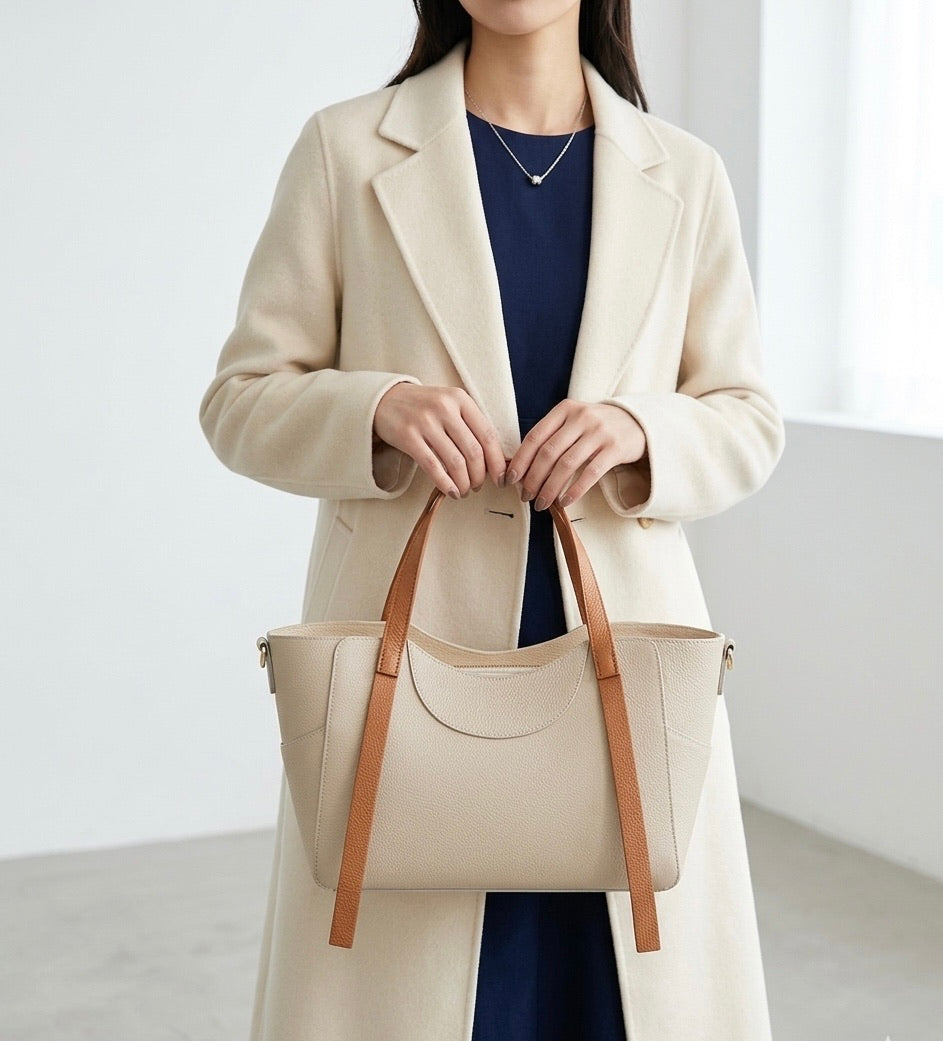 Serilda Italian Cow Leather Structured Shoulder Bag - Made In Italy
