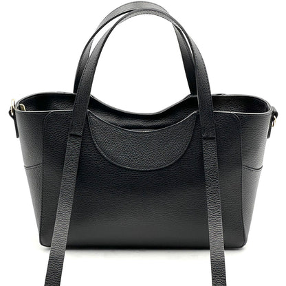 Serilda Italian Cow Leather Structured Shoulder Bag - Made In Italy