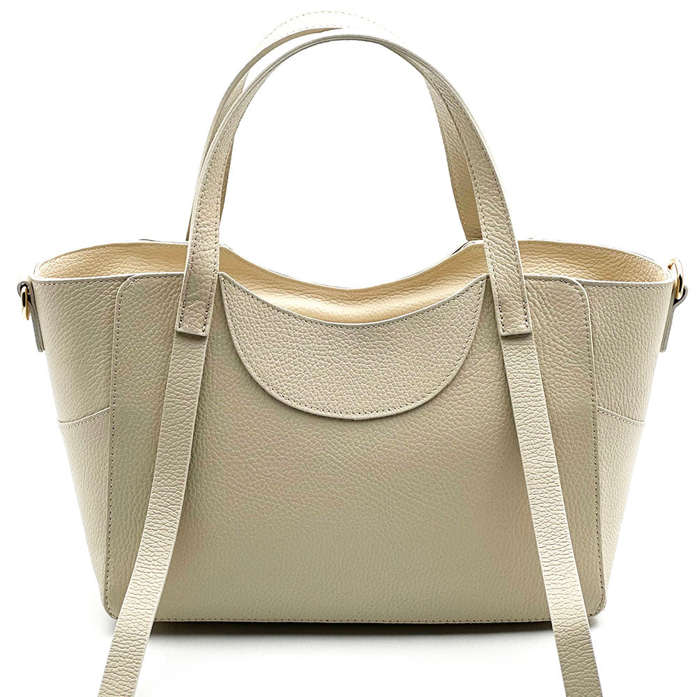 Serilda Italian Cow Leather Structured Shoulder Bag - Made In Italy