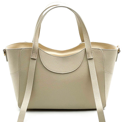 Serilda Italian Cow Leather Structured Shoulder Bag - Made In Italy
