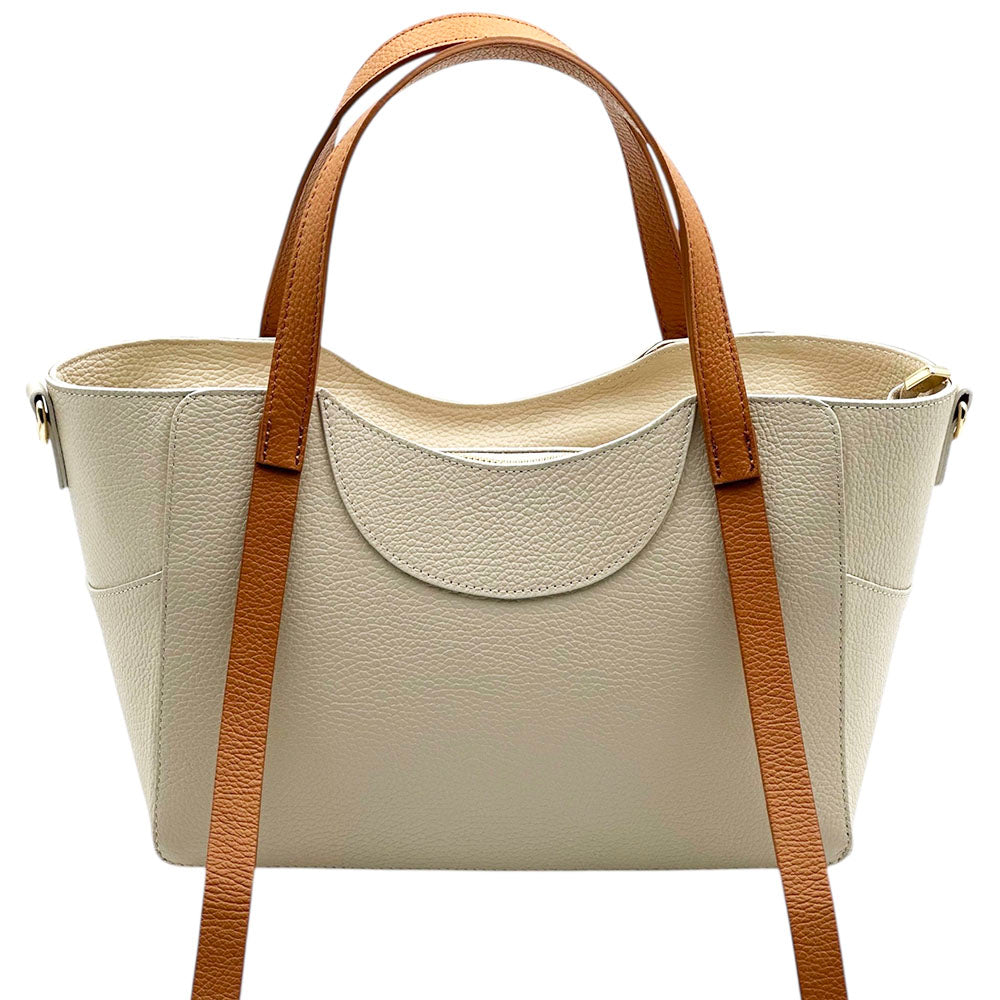 Serilda Italian Cow Leather Structured Shoulder Bag - Made In Italy