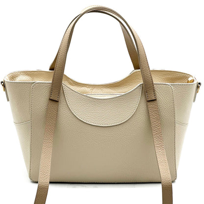 Serilda Italian Cow Leather Structured Shoulder Bag - Made In Italy