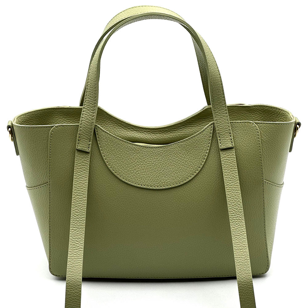 Serilda Italian Cow Leather Structured Shoulder Bag - Made In Italy