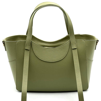 Serilda Italian Cow Leather Structured Shoulder Bag - Made In Italy