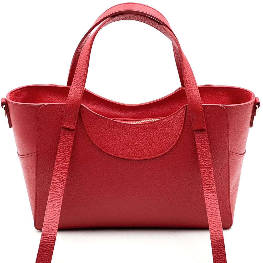 Serilda Italian Cow Leather Structured Shoulder Bag - Made In Italy