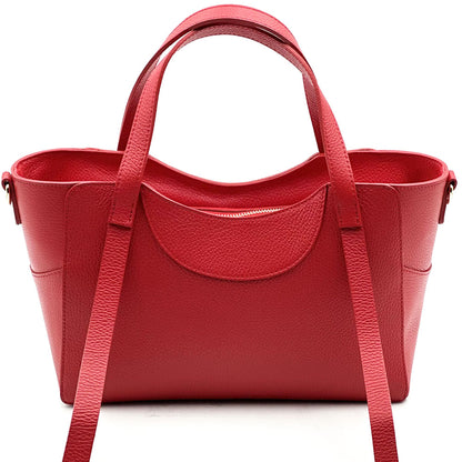 Serilda Italian Cow Leather Structured Shoulder Bag - Made In Italy