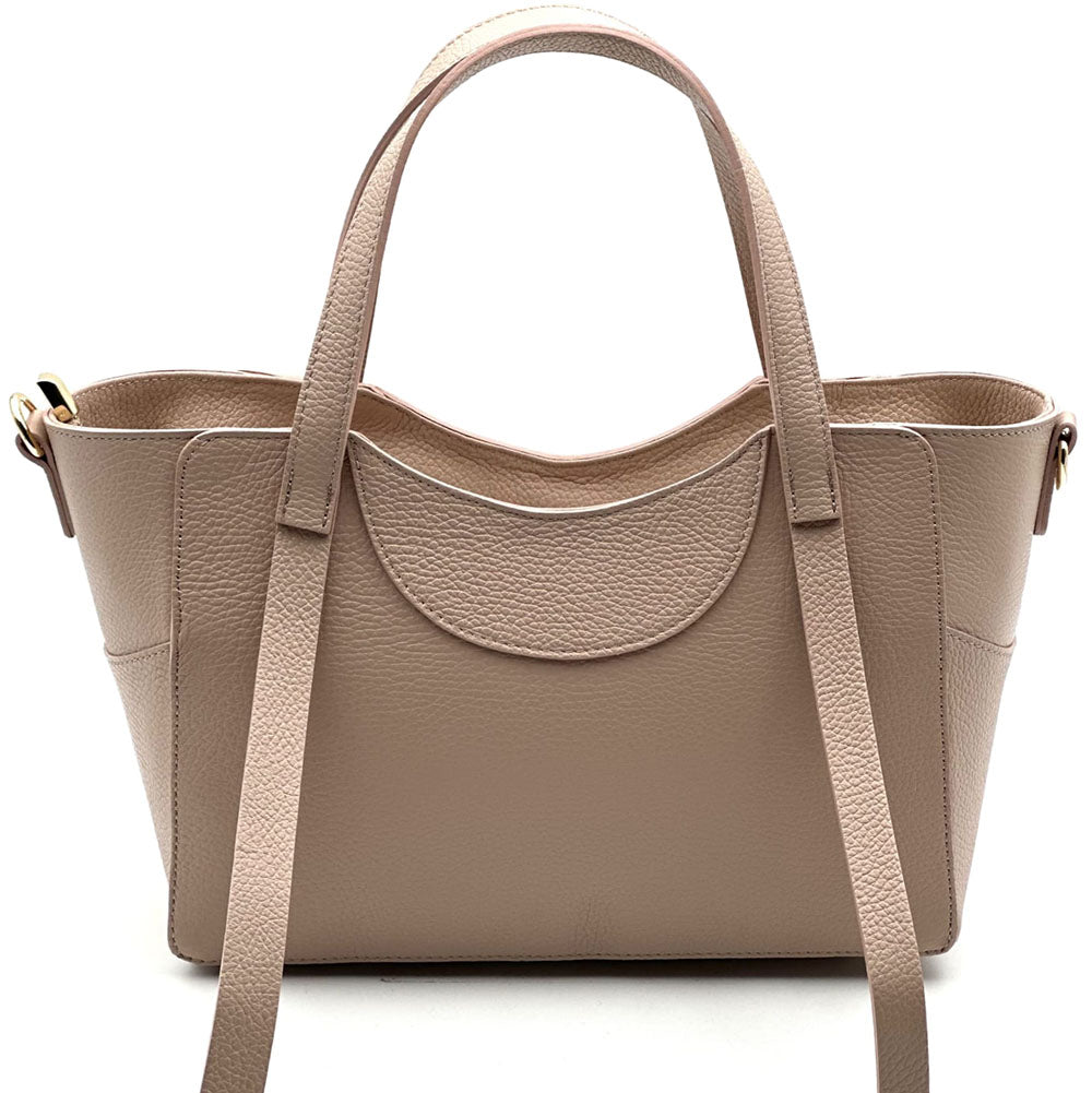 Serilda Italian Cow Leather Structured Shoulder Bag - Made In Italy
