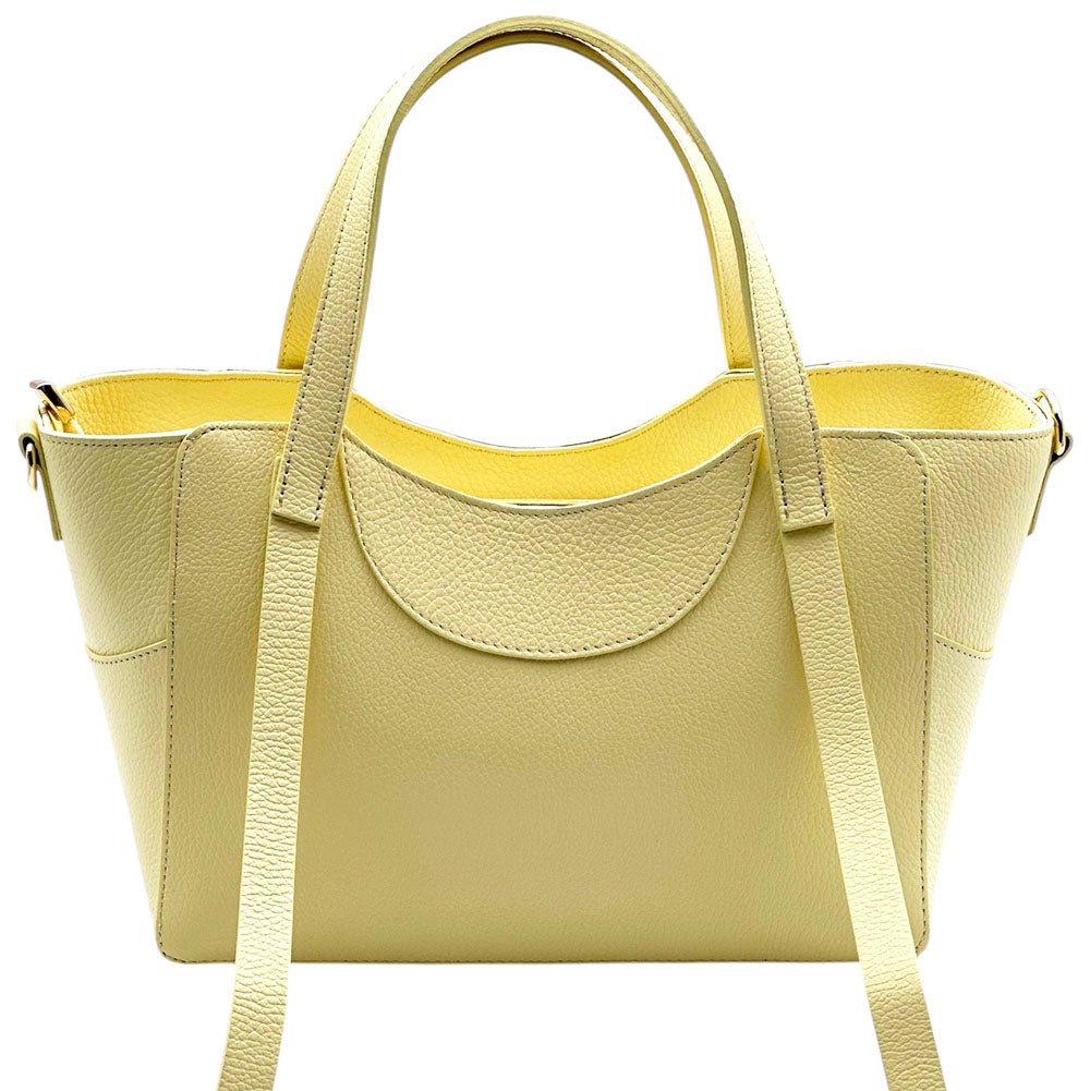 Serilda Italian Cow Leather Structured Shoulder Bag - Made In Italy