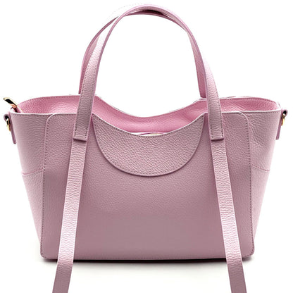 Serilda Italian Cow Leather Structured Shoulder Bag - Made In Italy