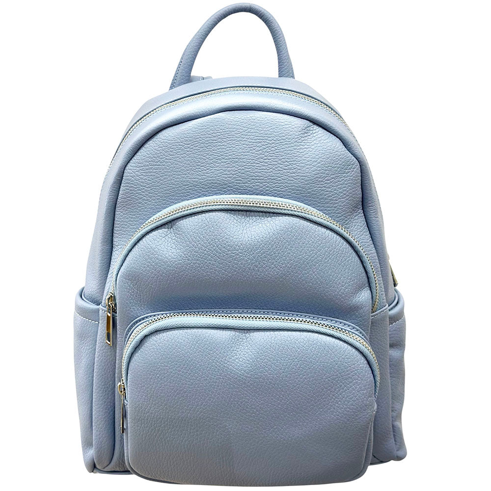 Carola Cow Leather Travel Backpack - Made In Italy