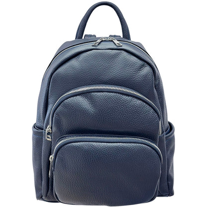 Carola Cow Leather Travel Backpack - Made In Italy