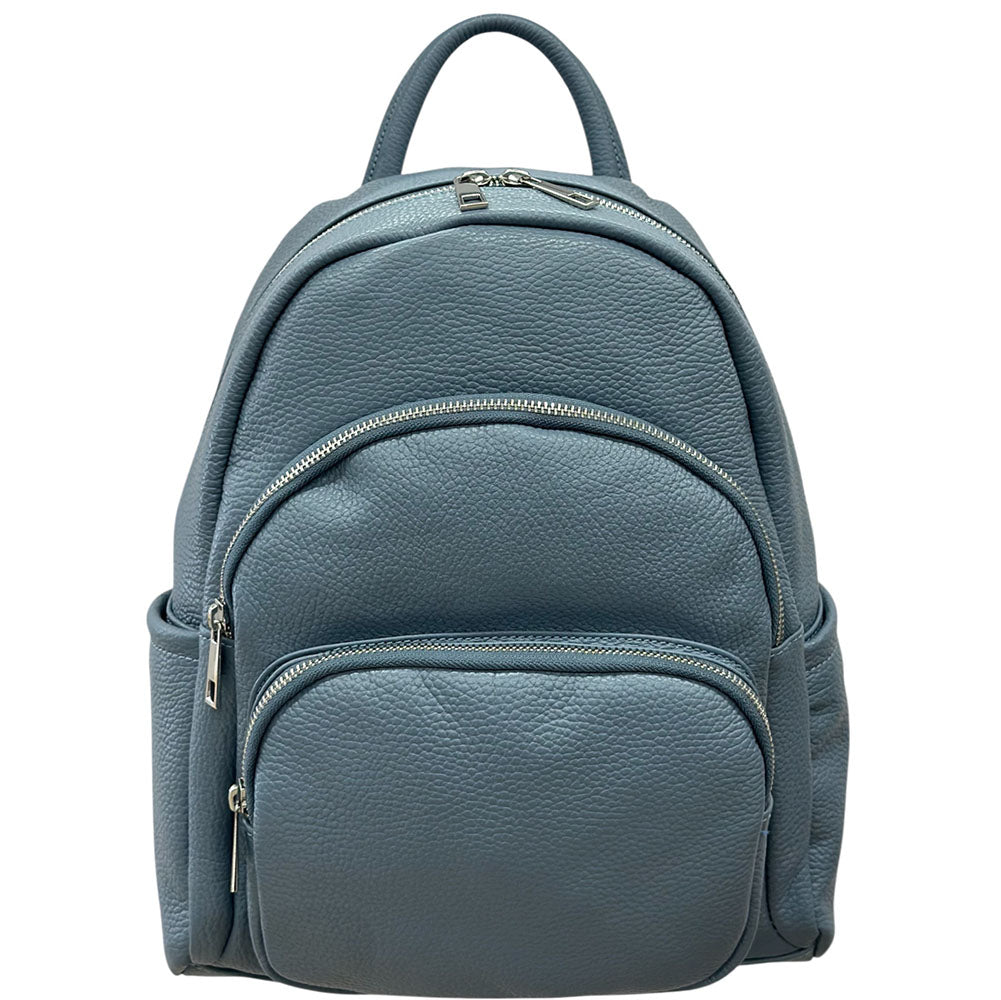 Carola Cow Leather Travel Backpack - Made In Italy