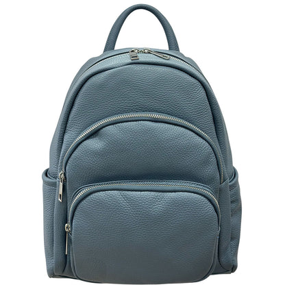 Carola Cow Leather Travel Backpack - Made In Italy