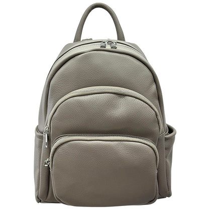 Carola Cow Leather Travel Backpack - Made In Italy