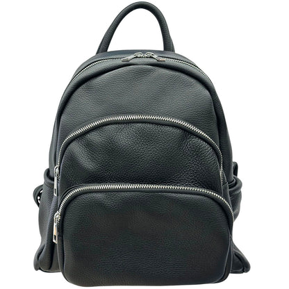Carola Cow Leather Travel Backpack - Made In Italy