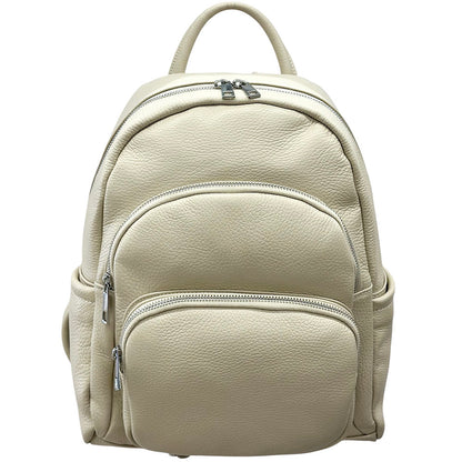 Carola Cow Leather Travel Backpack - Made In Italy
