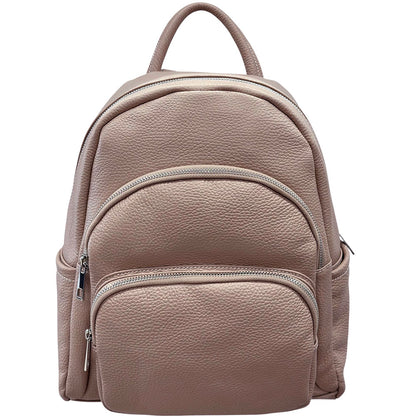 Carola Cow Leather Travel Backpack - Made In Italy