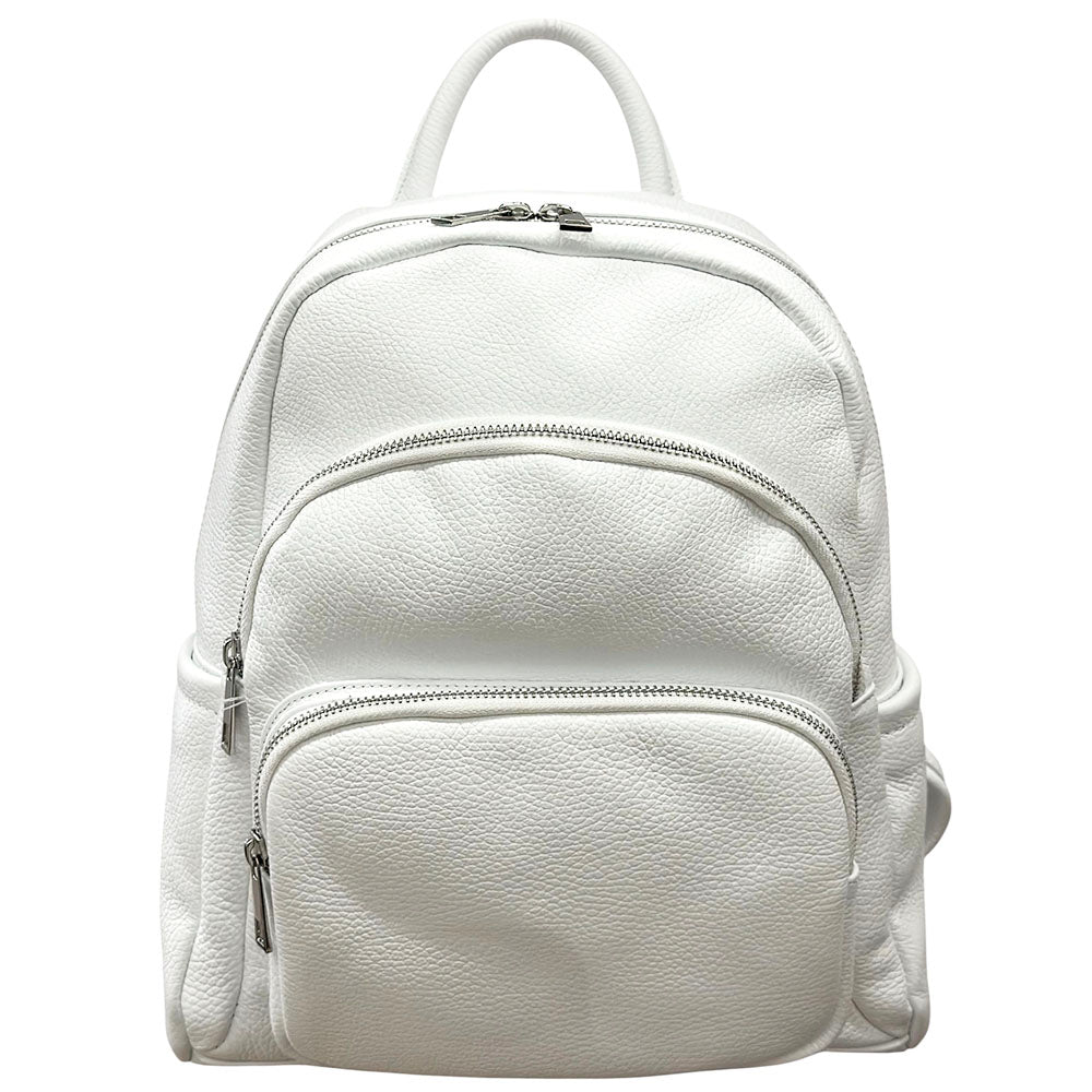 Carola Cow Leather Travel Backpack - Made In Italy